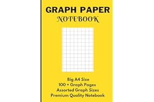 Graph Paper Notebook A4 Size: Assorted Size (5 mm, 10 mm / 1 CM, 0.25 inch, 0.5 inch and 1 Inch) Squared Quad Ruled Graph Paper Composition Book with 100+ Premium High Quality Pages
