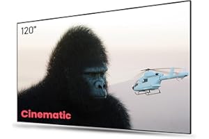 AWOL VISION Ambient Light Rejecting (ALR) schermo per proiettore Ultra Short Throw (UST), cornice fissa da 120", qualità dell'immagine migliorata, 95% Celling Light Rejecting (CLR), Active 3D