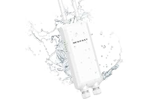 NEWFAST 1200Mbps Waterproof Gigabit Outdoor WiFi Booster, Dualband Wireless Access Point Gigabbit RJ45 ports, Outdoor WiFi range Extender Booster support up to 76 Device, WPA2