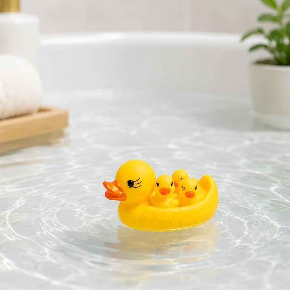 ARVALE Anne ve Yavru Ördek Banyo Oyuncak Seti – Suda Yüzen Sevimli Çocuk Banyo Oyuncağı