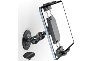 PLDHPRO Support Tablette Mural Auto-adhésif iPad sans Perforation pour Téléphone Samsung/Switch/fireHD à Manches Courtes en ABS Compatible Cuisine Salle de Bain Carrelage en Céramique 5,1"-15,6"