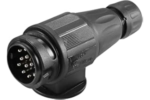 ETUKER Enchufe de remolque 13 pines, impermeable 12 V, conector eléctrico