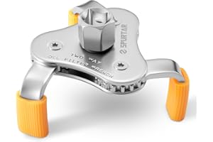 Spurtar Ölfilterschlüssel 3-Greifer Verstellbar 64-104 mm, Ölfilter Schlüssel Universal mit Anti-Rutsch-Greifern, Ölfilter Werkzeug für Auto, SUV und LKW