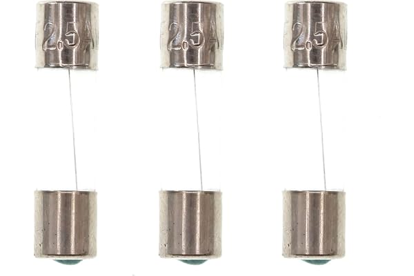 25 st 250 V snabbblåst glassäkring 5 x 20 mm 2,5 A