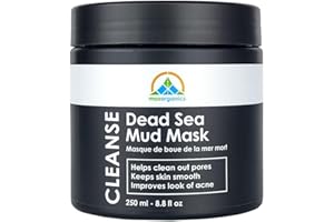 MY ORGANIC ZONE Dead Sea Mud Mask - Face and Body Deep Pore Cleansing, Acne Treatment, Anti Aging and Anti Wrinkle, Organic Natural Facial Mask for Smoother and Softer Skin (250g./8.8oz.)
