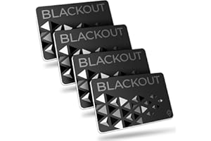 AKIELO BLACKOUT RFID Protection Card – Scheda Blocco RFID Anti-Frode Ultra Sottile – Proteggi Carte di Credito Contactless – Porta Carte con Protezione (Edizione Nera – 4 Pezzi)