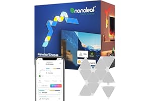 Nanoleaf Shapes Mini Triangle Erweiterungspack, 10 zusätzliche Dreieckigen LED Panels - Smarte Modulare RGBW WLAN 16 Mio. Farben Wandleuchte Innen, Musik & Bildschirm Sync, Funktioniert mit Alexa