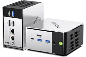 ‎GMKTEC GMKtec Mini Gaming PC, M8 Desktop Computer AMD Ryzen 5 PRO 6650H (6C/12T 4,50 GHz), Dual 2.5GbE LAN, 16GB LPDDR5 RAM + 512GB PCIe SSD Mini Computer, Oculink, USB4, HDMI, USB-C，Micro PC