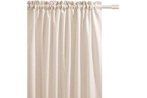 ‎ROOM99 ROOM99 Vorhang mit Kräuselband Aura 140 x 250 cm Breite x Höhe Schiebegardinen Deko Modern Curtain Gardine Wohnzimmer Schlafzimmer Helle Creme, 1 Stück