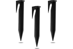 Basetousual 100 Piezas Gancho de Tierra, Ganchos de Fijación para Robot Cortacésped, Anclajes Tierra, Gancho de Tierra de Plástico, para Cortacésped Robótico, Compatible con Gardena, Worx, Bosch