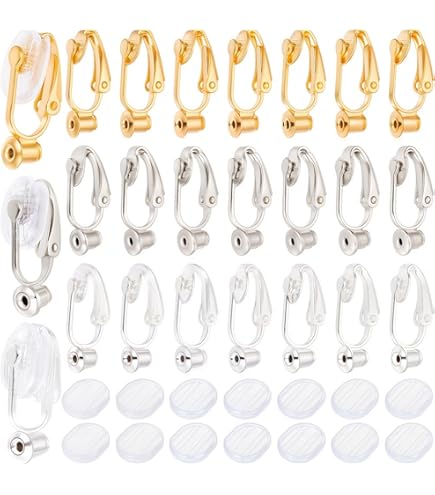 EXCEART 20Pcs Clip- Sur Boucles D' Oreilles Convertisseurs De