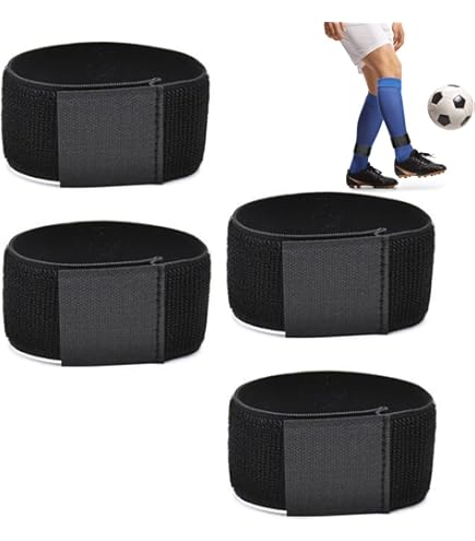 4 Cinturini Reggiparastinchi Calcio - Nylon Regolabile Per Adulti E Bambini - Foto 7