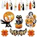 Produktbild Queta Halloween Aluminium Ballon Set Dekoration, Halloween Banner mit Geisterbaum, Fledermaus, großer Hexe, 12 '' Ballon (10 Stück), Spiralstrudel und Hexenkarte für gruselige Halloween Party