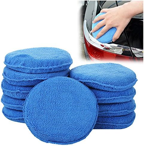 Windyeu 10pcs Car Wax Sponge Applicator Pads Cleaning Microfiber Polish Wax Foam Cars Vehicle Glass Clean Detailing Pads For Your Home Kitchen Drill Detailing Resplendent