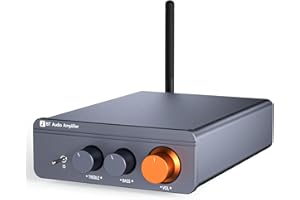 JANCANE Amplificador Audio, Mini Amplificador HiFi 600W Estéreo Bluetooth 5.4 Clase D Estéreo 2 Canales, Chip TPA3255 Ajuste de Graves y Agudos