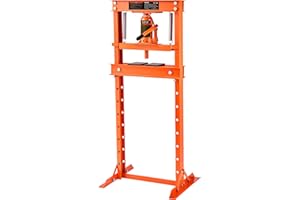 VEVOR Presse Hydraulique d'Atelier 12 T Presse Automobile d’Établi Course 125 mm Hauteur 40-705 mm avec Vérin Cadre en H Robuste pour Montage Démontage des Silentblocs Roulements Pliage Redressage