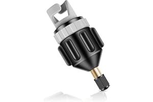 Xulin SUP Pump Adaptor, Inflatable Boat Air Pump Converter, Multifunction Air Valve Attachment for Stand Up Paddle Board, Inflatable Rowing Boat, Inflatable Bed, Paddling pool, Boat Kayak Accessories