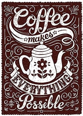 Snowdon Designs 60 x 80 cm "Coffee Makes Everything Possible" Canvas Print