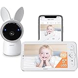 ARENTI 3MP Baby Monitor Video e Audio, 355° Visione Notturna Interno Wifi Videocamera Sorveglianza, Rilevamento Umano dell'IA