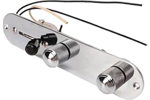 CUEI Placa de Control de Guitarra, Pulido Fino de Hierro a Prueba de Herrumbre Mejorar el Tono Placa de Control de Guitarra Precableada Fácil de Instalar Mano de Obra Fina Tuerca de Guitarra Eléctrica