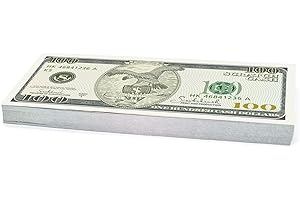 SCRATCH LOVER SCRATCHLOVER.COM Scratch Cash 100 x $ 100 Dollars Argent pour Jouer (taille Réelle)