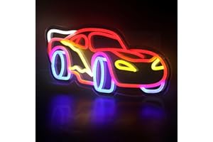 LMYDIDO Car Model Neon Sign Game LED Neon Light Sign USB Power Personalized LED Neon Signs Letters Neon Lights for Boys Bedroom Gaming Room Wall Decor