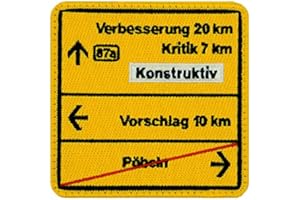 Café Viereck Vorschlag Kritik Verbesserung Pöbeln Morale Fun Patch gestickt mit Klett - 10 cm