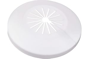 sourcing map Pipe Cover Decoration, 15mm-40mm PP Plastic Escutcheon Water Pipe Drain Line Cover White 8pcs