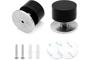 DOAFOCE 2 Piezas Topes de Puerta Adhesivos en Acero Inoxidable Tope para Puerta con Tornillos y 3M de Doble Cara Tope de Puerta Montado en la Pared para Evitar Que la Puerta Golpee la Pared