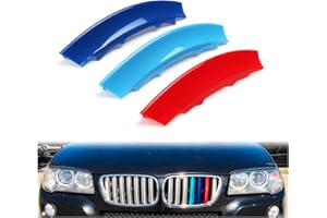 BizTech ® Inserti a clip per griglia compatibili con X3 X4 2003-oggi E83 F25 F25 G01 G02 cofano Kidney Sport Stripes Cover (E83 2003-2006)