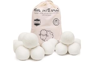 FEIONE 16 Stück Trocknerbälle, 100% Natural Sheep Trocknerbälle 3cm Für Daunenjacken, Dryer Balls, Trocknerbälle Für Wäschetrockner, Wiederverwendbar, Wäsche Zu Reduzieren Trocknungszeit
