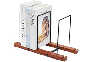 JETAINE Vinyl Record Storage Holder, Display Up to 50 LP Albums DVDs CDs, Wood lp Storage Box, Book Storage Shelf Record Stand Cabinet Case, Book Display Stand for Modern Home Office Desktop Decor