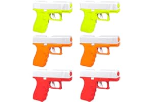 Suuwwn Pack of 6 Children's Water Gun, Water Gun, Toy, Mini Spray Gun, Water for Summer Parties, Pools, Gardens, Beaches, Water Gun Set, Gift Pack, Purple/Orange/Red