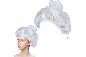 zykssy Net Plopping Cap for Drying Curly Hair,Soulta Trockenhauben für Lockigem Haare，Soulta Net Plopping Cap for Drying Curly Hair with Drawstring,Net Plopping Cap for Drying Curly Hair.