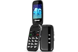 UFFERSON 4G Seniorenhandy Klapphandy Ohne Vertrag mit Großen Tasten, Senioren Flip Handy mit Fotokontakt, Sprachansage , Dual Nano SIM Rentner Handy Mobiltelefon mit 2,4" Display, 1000mAh Akku, SOS,USB-C-Kabel