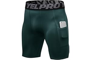 Shengwan Mallas Running Hombre Cortas Correr Gimnasio Pantalones Cortos de Compresión con Bolsillo