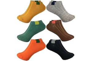 whatUneed 6 Pairs Casual Low Cut Ankle Socks for Girls,Women Breathable Short Crew Socks for Outdoor Sports