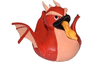 Wild Republic Rubber Duck, Patos de Goma, Dragon Rojo Vv, Regalos Para Bebé, Juguetes Para la Bañera, Regalo Perfecto Para Niños y Adultos, 10 Cm
