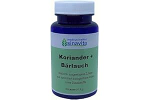 MEDICUS INSTITUT SINAVITA Koriander + Bärlauch, 60 Kps. Reinsubstanz ohne Zusatzstoffe, aus kontrolliert biologischem Anbau, vegetarische Kapselhülle, deutsche Produktion
