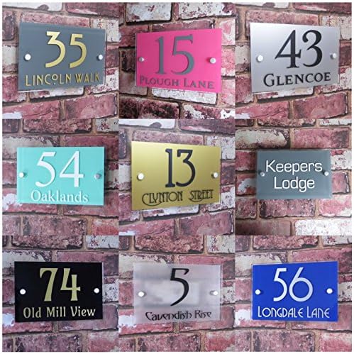 MODERN HOUSE SIGN DOOR NUMBER ADDRESS PLAQUE STRET PROPERTY PLATE