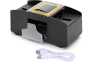 DACEFLOY Mélangeur automatique de cartes à jouer à piles pour UNO, Texas Hold'em, jeux de cartes à domicile, blackjack, casino poker électrique
