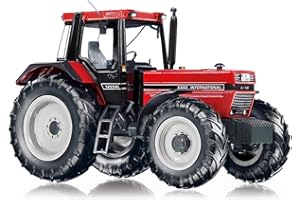 WIKING 077861 Case IH 1455 XL Modello di Trattore, 1:32, Metallo e Plastica, Da 14 Anni, Molte Funzioni, Asse Anteriore Sterzante, Incluso Tubo di Scarico Cromato