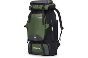 CINGHI LUSSO Hiking Backpack 70L Rucksack for Men Women Large Backpack for Travelling Camping Waterproof Backpack Lightweight Outdoor Bags Travel Back Pack