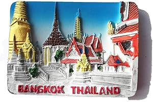 MUYU MAGNET Aimant de réfrigérateur 3D Bangkok Thaïlande - Cadeau souvenir - Décoration de maison et de cuisine - Collection Bangkok Thaïlande