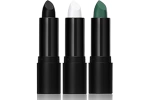 SOMGKIN Face Paint, Black Paint Stick, Eye Black Sticks Baseball, penna per pittura del viso, Nero Bianco Verde Eyeblack Stick per Clown Scheletro Trucco Halloween Festa Cosplay (White)