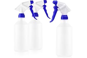 com-four® 3 flaconi spray - Spruzzatore a pompa resistente agli agenti chimici con filettatura 28/400 per acidi, idrocarburi e solventi - Flacone spray con ugello regolabile - 500 ml (vitone)