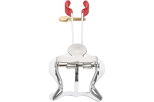 MILISTEN Marschgabel Querflöte Trompete Saxophon Marschklemme Lyra Noten Clip Stand Instrumentenhalter Binder (Silber) Posaune