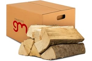 MAGAZZINI GM Legna Da Ardere essiccata,100% comodo cartone di Tronchetti Da 25 Cm,per Stufe Camini Barbecue Fuoco Riscaldamento, 15 Kg (Legno di faggio, 15 Kg (1 pacco))