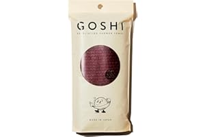GOSHI Exfoliating Shower Towel - Rip-Resistant Exfoliating Washcloth for All Skin Types - Brick Red - Made in Japan