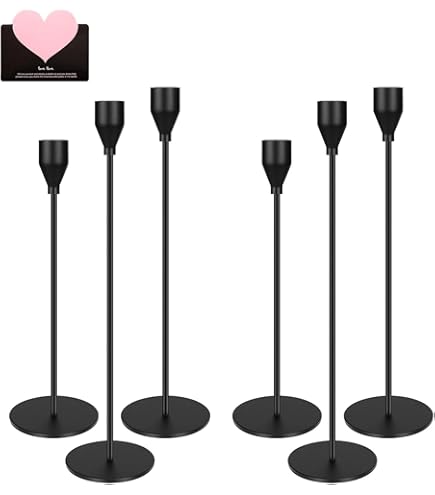 6 stuks kandelaars goud (16/19/23 cm), metalen staafkaarsenhouder, vintage, kaarsenhouder met stabiele anti-slip basis voor tafeldecoratie bruiloft, woonkamer, staafkaarsenhouder voor Kerstmis